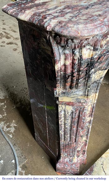 Cheminée de style Régence en marbre Fleur de Pêcher Cheminée de style Régence en marbre Fleur de Pêcher-2